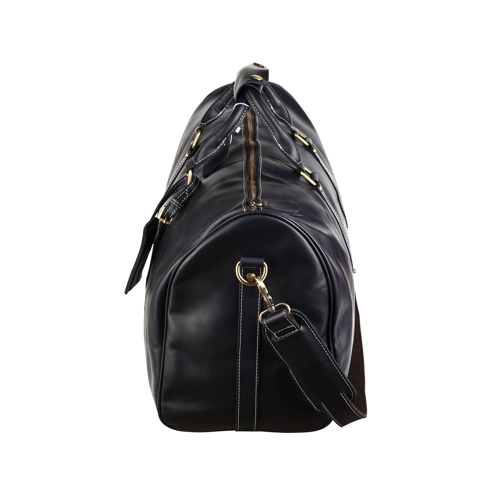 Чоловіча шкіряна дорожня сумка Oswald чорна