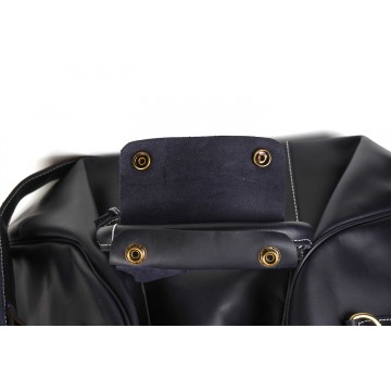 Мужская кожаная дорожная сумка Oswald черная фото