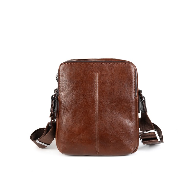 Мужская кожаная сумка барсетка Gregory через плечо коричневая фото