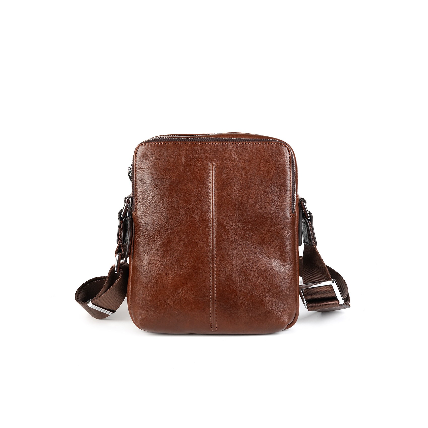 Чоловіча шкіряна сумка барсетка Gregory через плече коричнева