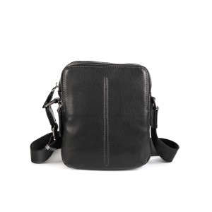 Мужская кожаная сумка барсетка Gregory через плечо черная