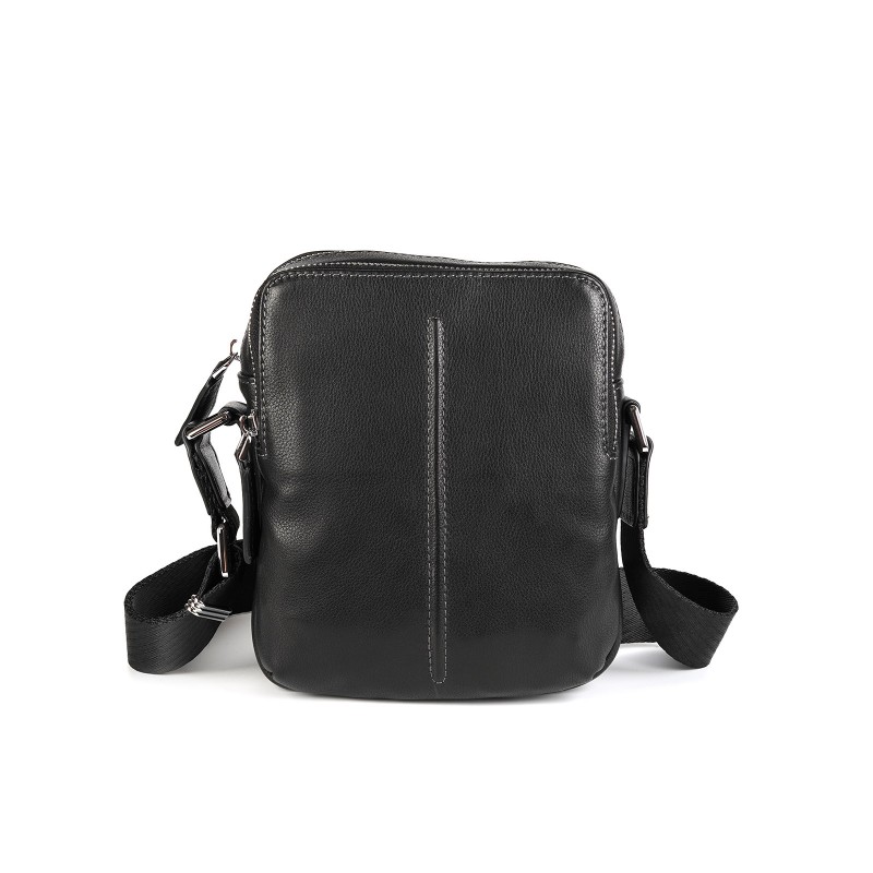 Мужская кожаная сумка барсетка Gregory через плечо черная