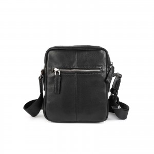 Мужская кожаная сумка барсетка Gregory через плечо черная