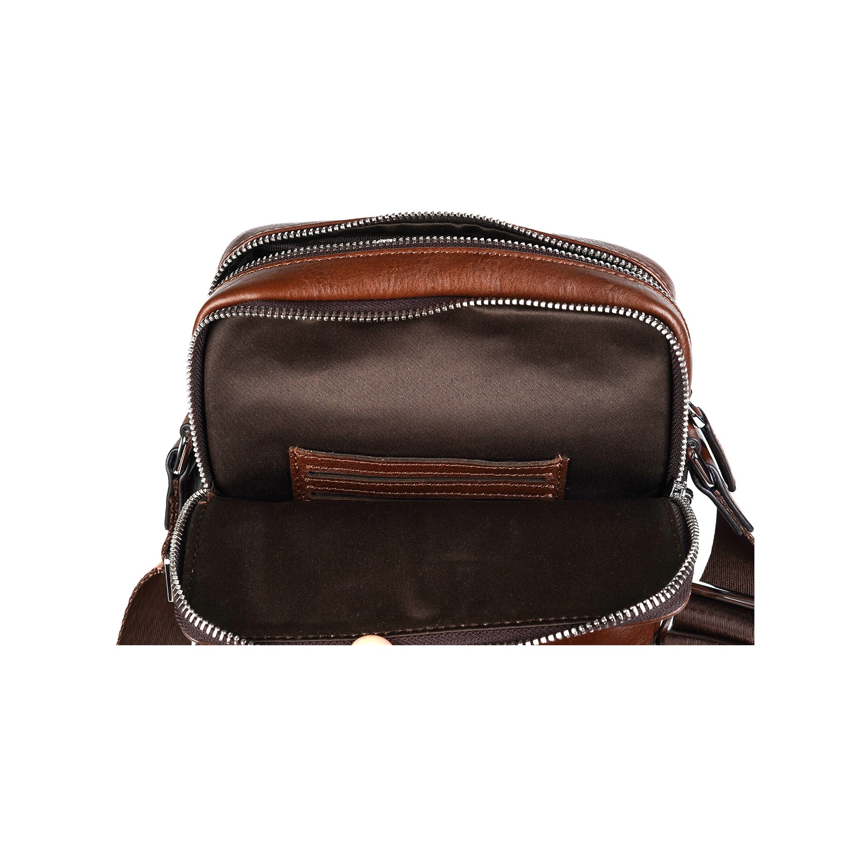 Мужская кожаная сумка барсетка Gregory через плечо коричневая