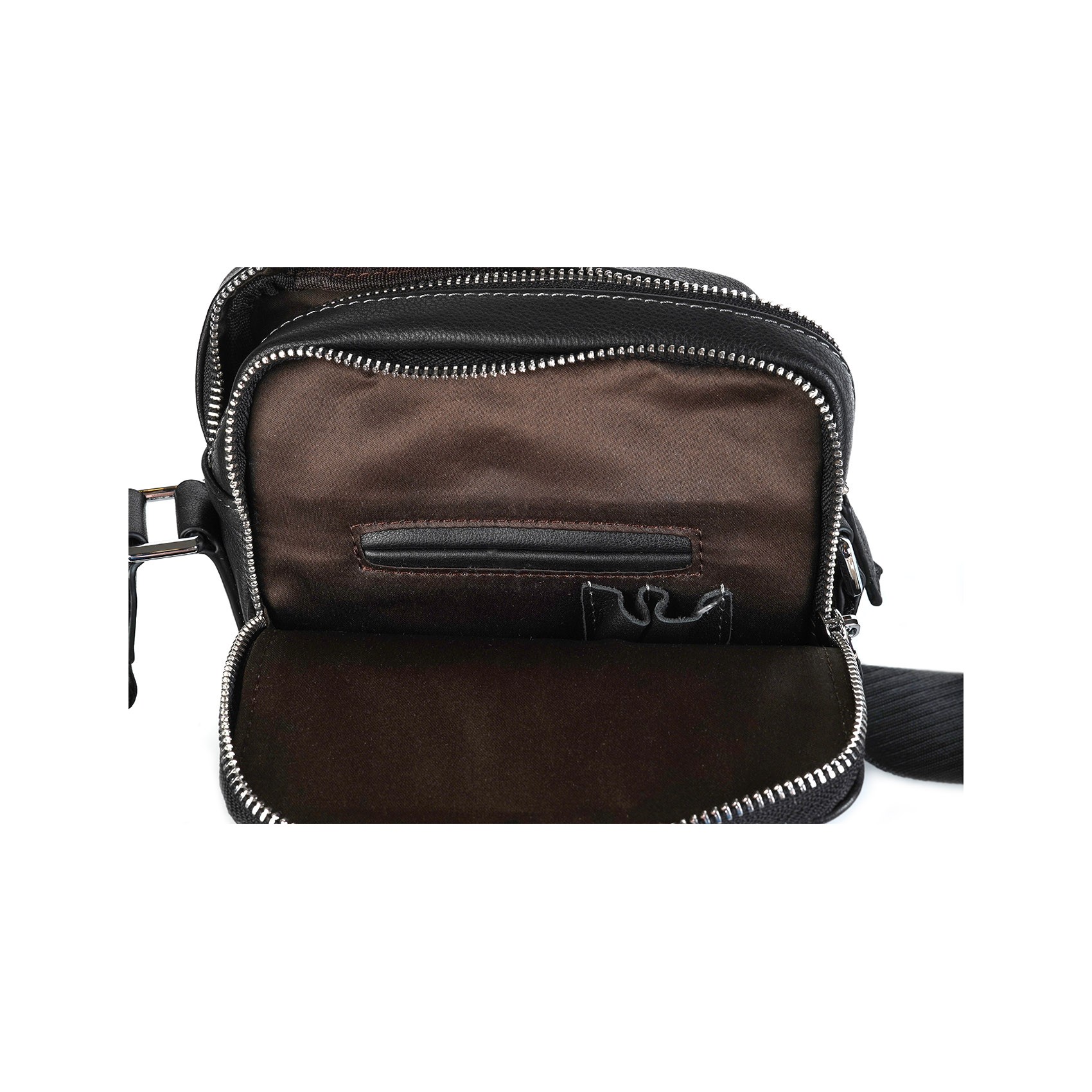 Мужская кожаная сумка барсетка Gregory через плечо черная