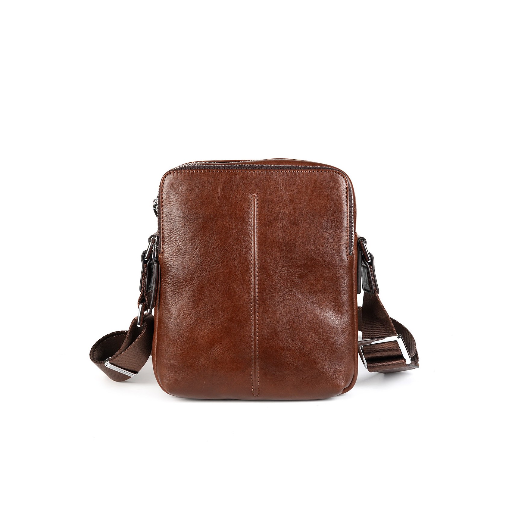 Чоловіча шкіряна сумка Derek через плече коричнева
