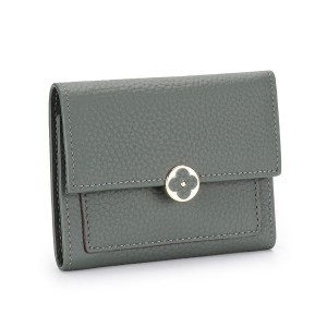 Жіночий шкіряний гаманець Whitney сіро-зелений