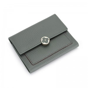 Жіночий шкіряний гаманець Whitney сіро-зелений