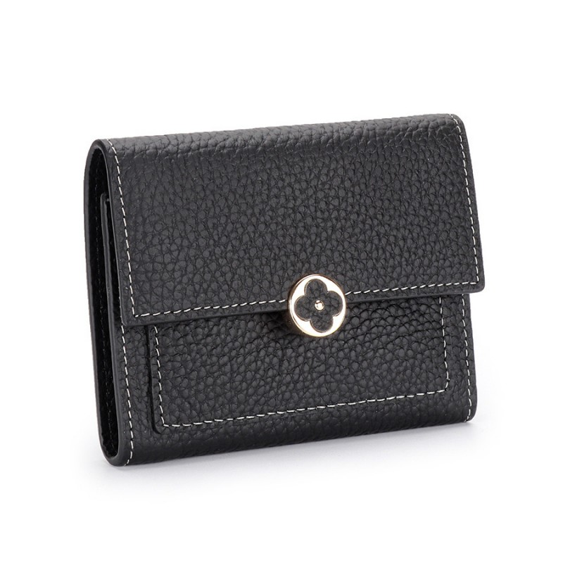 Женский кожаный кошелек Whitney черный