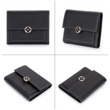 Женский кожаный кошелек Whitney черный фото