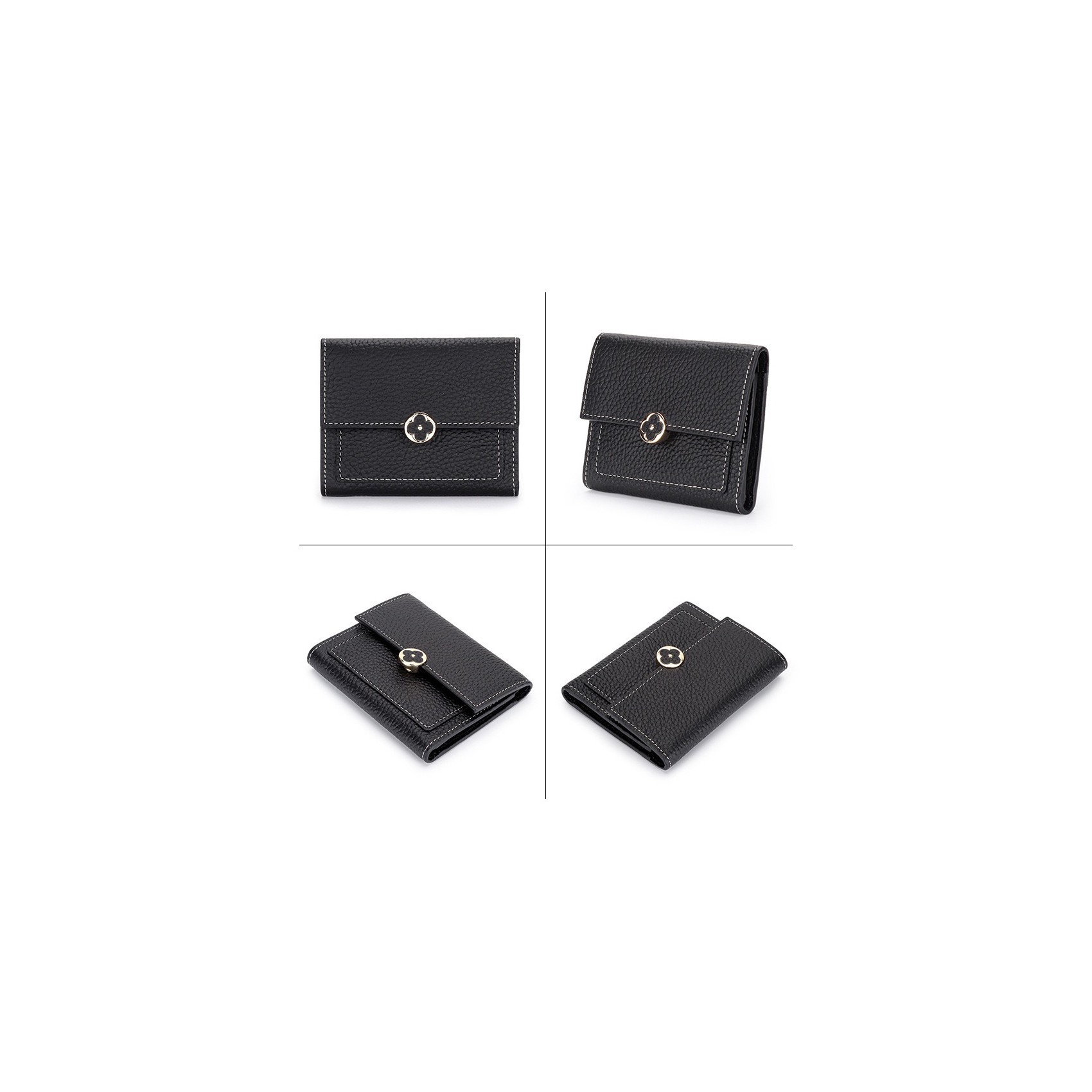 Женский кожаный кошелек Whitney черный