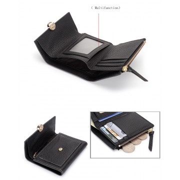 Женский кожаный кошелек Whitney черный фото