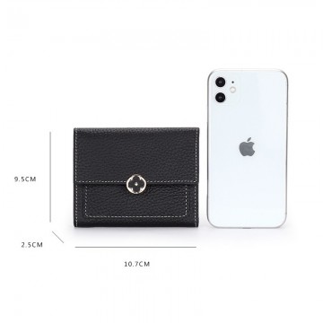 Жіночий шкіряний гаманець Whitney чорний фото