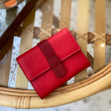 Женский кожаный кошелек Rachel красный фото