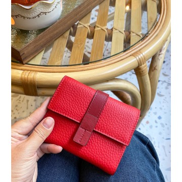 Женский кожаный кошелек Rachel красный фото