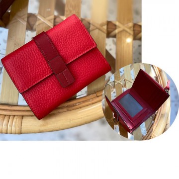 Женский кожаный кошелек Rachel красный фото