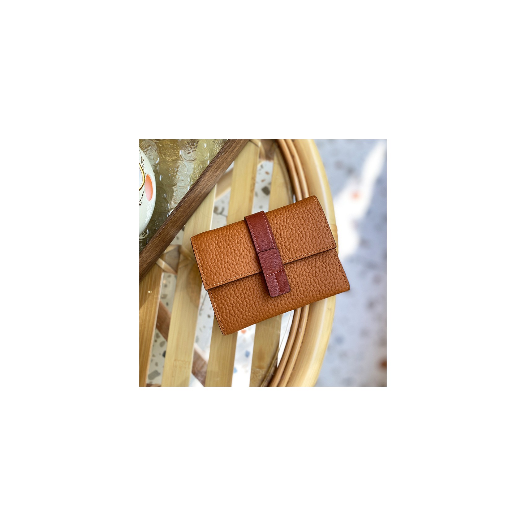 Женский кожаный кошелек Rachel светло-коричневый