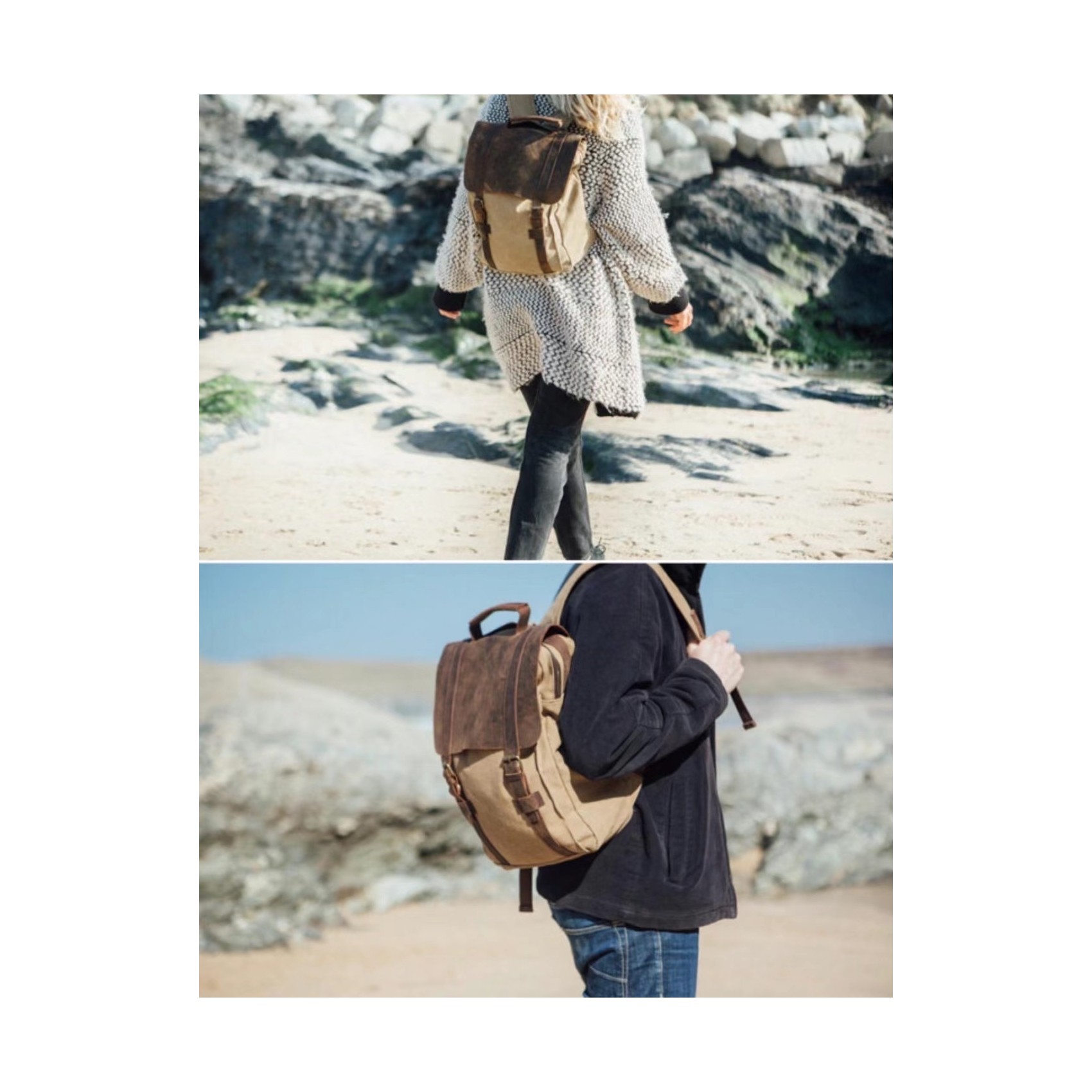 Мужской городской рюкзак Ethan светло-коричневый