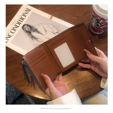 Жіночий шкіряний гаманець Rachel сіро-синій фото