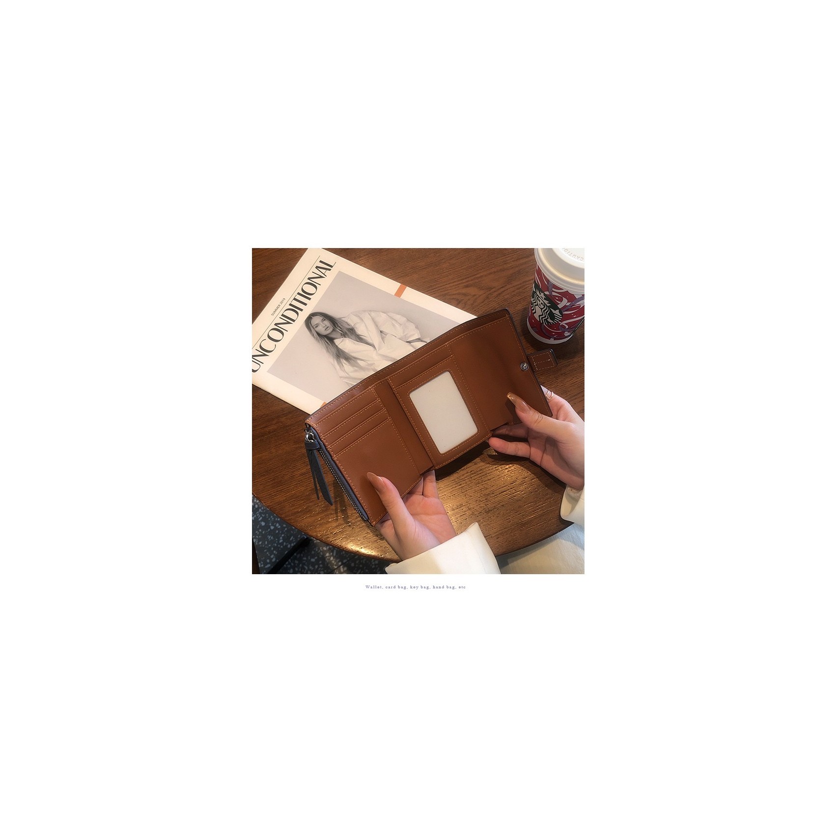 Жіночий шкіряний гаманець Rachel сіро-синій