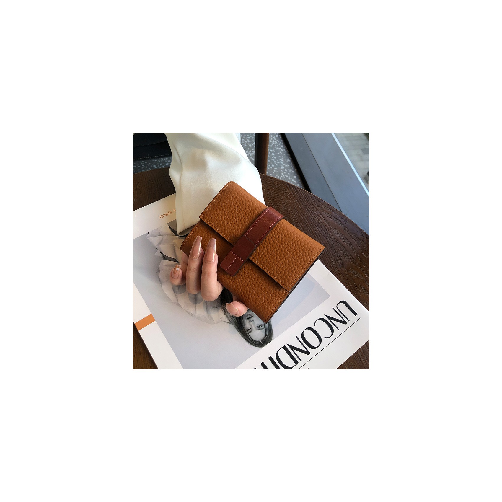 Женский кожаный кошелек Rachel светло-коричневый