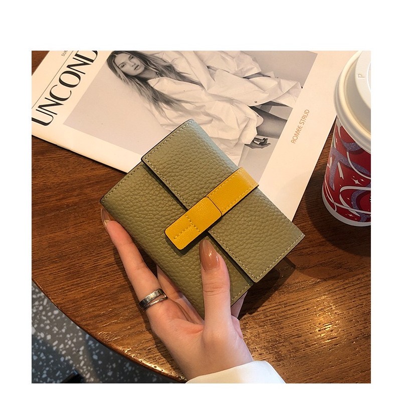 Женский кожаный кошелек Rachel фисташковый - 9 фото