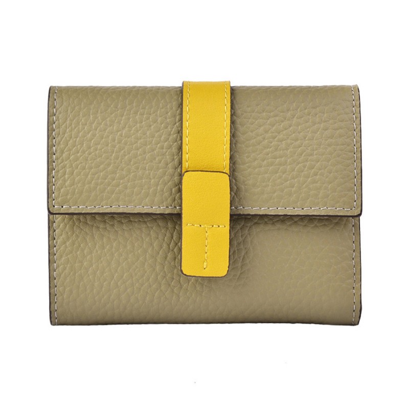Женский кожаный кошелек Rachel фисташковый - 17 фото