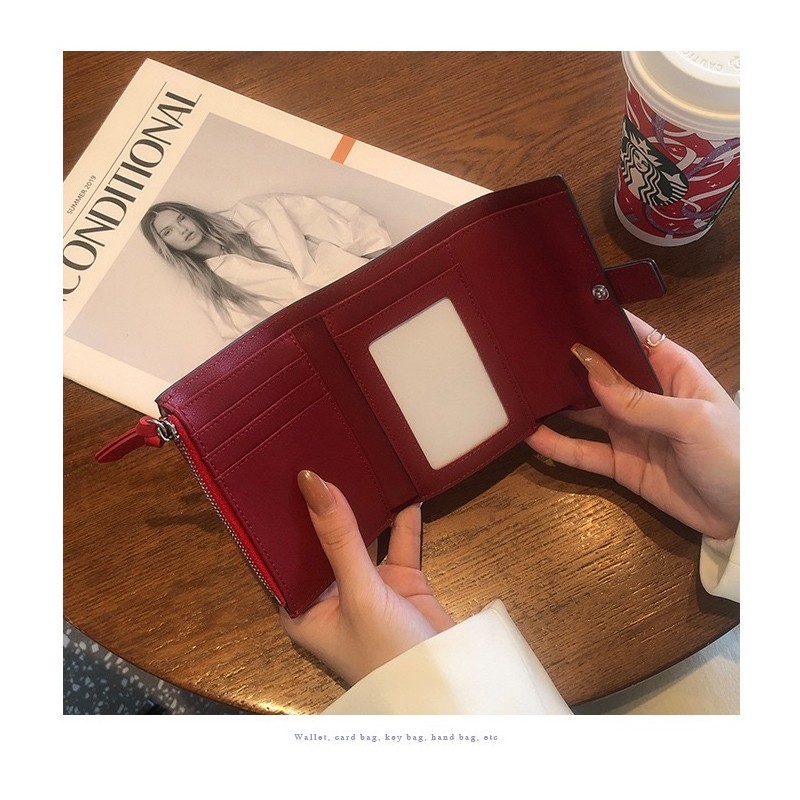 Жіночий шкіряний гаманець Rachel червоний - 7 фото