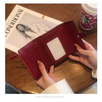 Жіночий шкіряний гаманець Rachel червоний фото