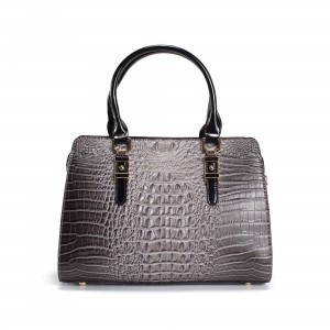 Женская классическая сумка Margo серо-черная