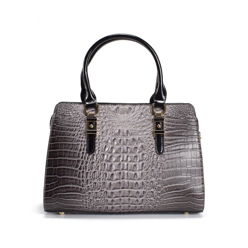 Женская классическая сумка Margo серо-черная