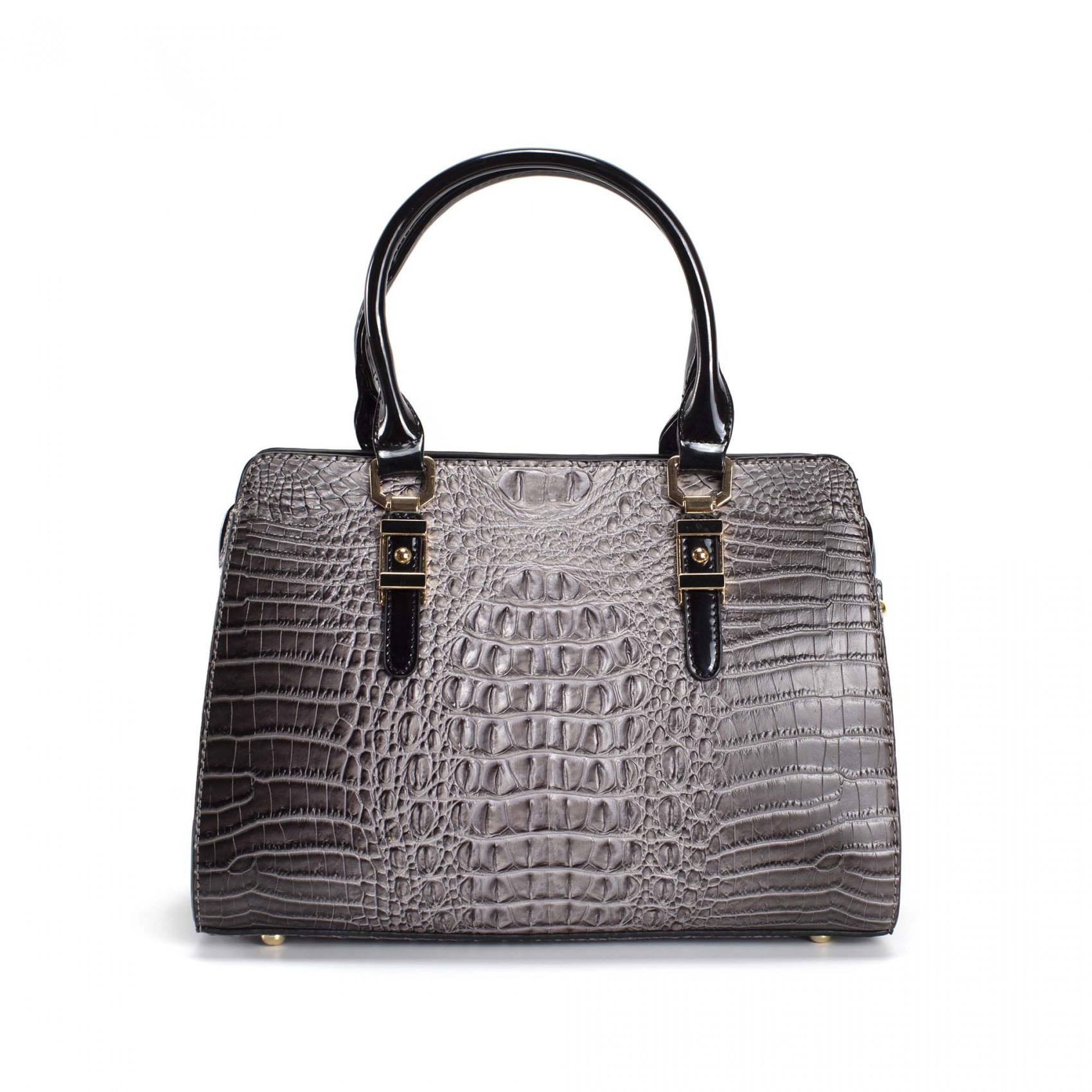 Женская классическая сумка Margo серо-черная