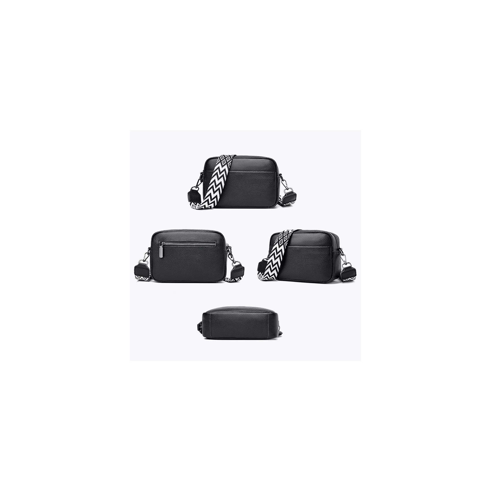 Женская кожаная сумка через плечо Marilyn черная