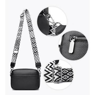 Женская кожаная сумка через плечо Marilyn черная фото