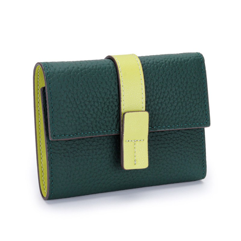 Женский кожаный кошелек Rachel темно-зеленый