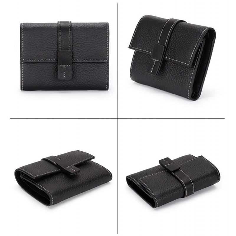 Жіночий шкіряний гаманець Rachel чорний - 3 фото