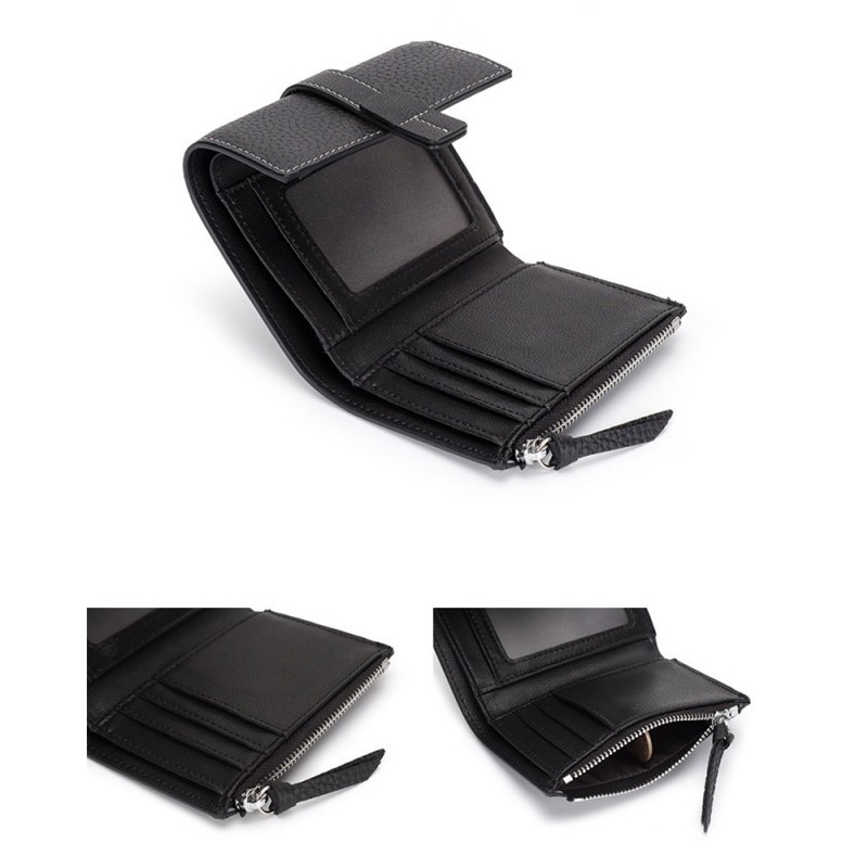 Женский кожаный кошелек Rachel черный - 4 фото