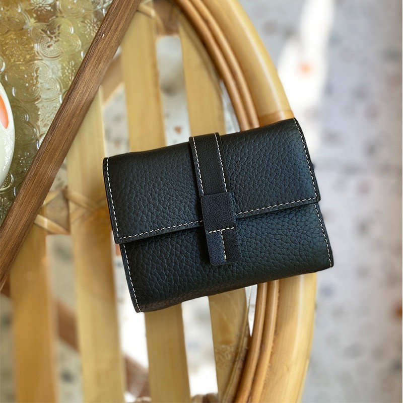 Женский кожаный кошелек Rachel черный - 11 фото