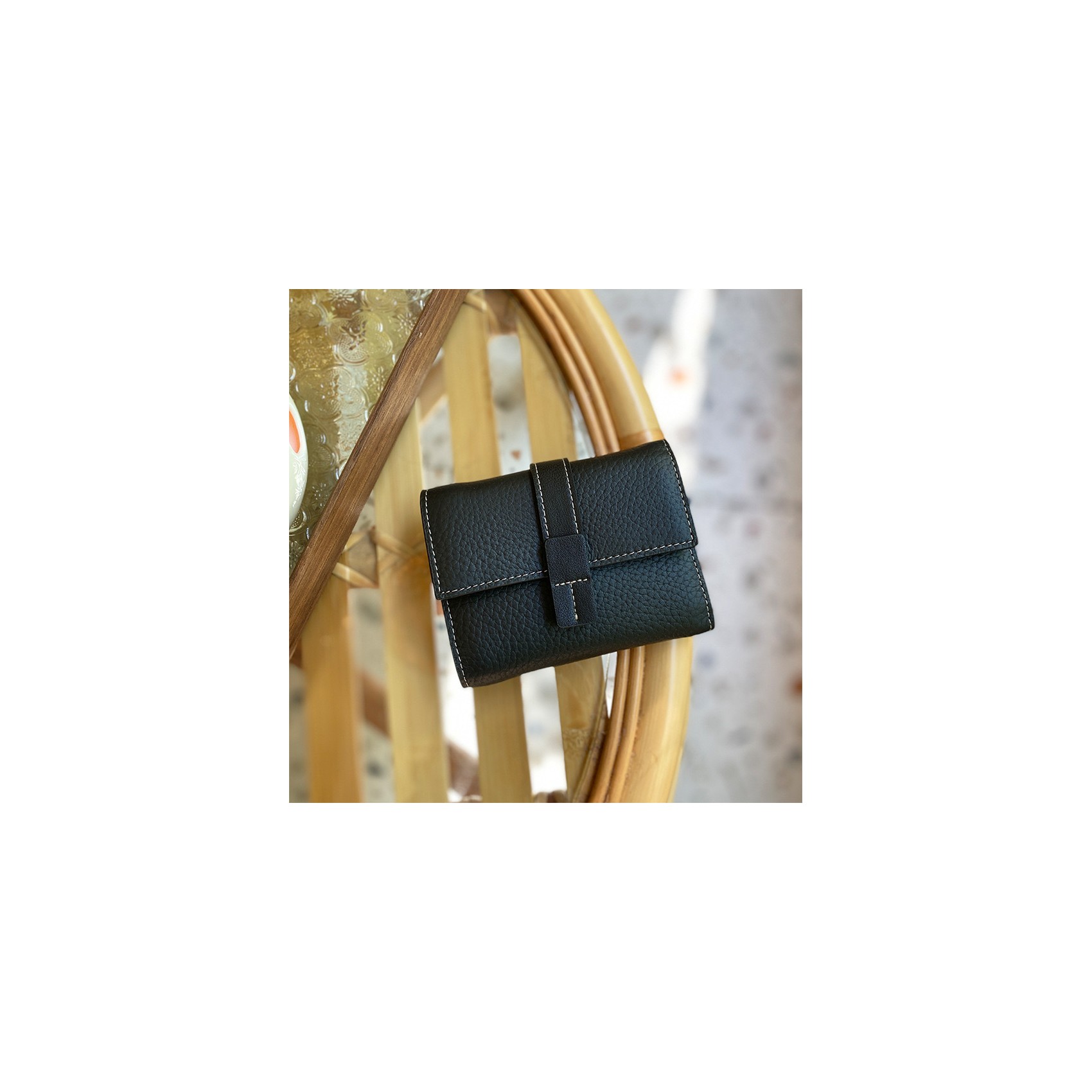 Женский кожаный кошелек Rachel черный