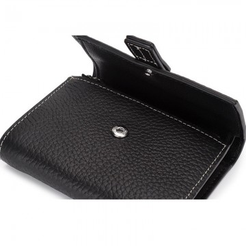 Жіночий шкіряний гаманець Rachel чорний фото