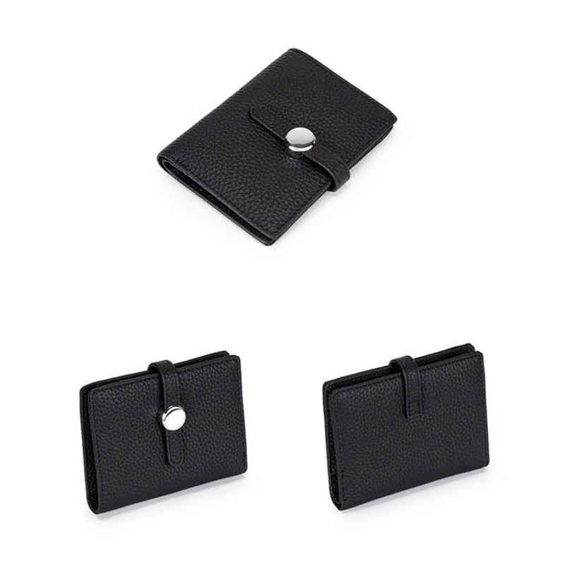 Женский кожаный кошелек Annie черный - 3 фото