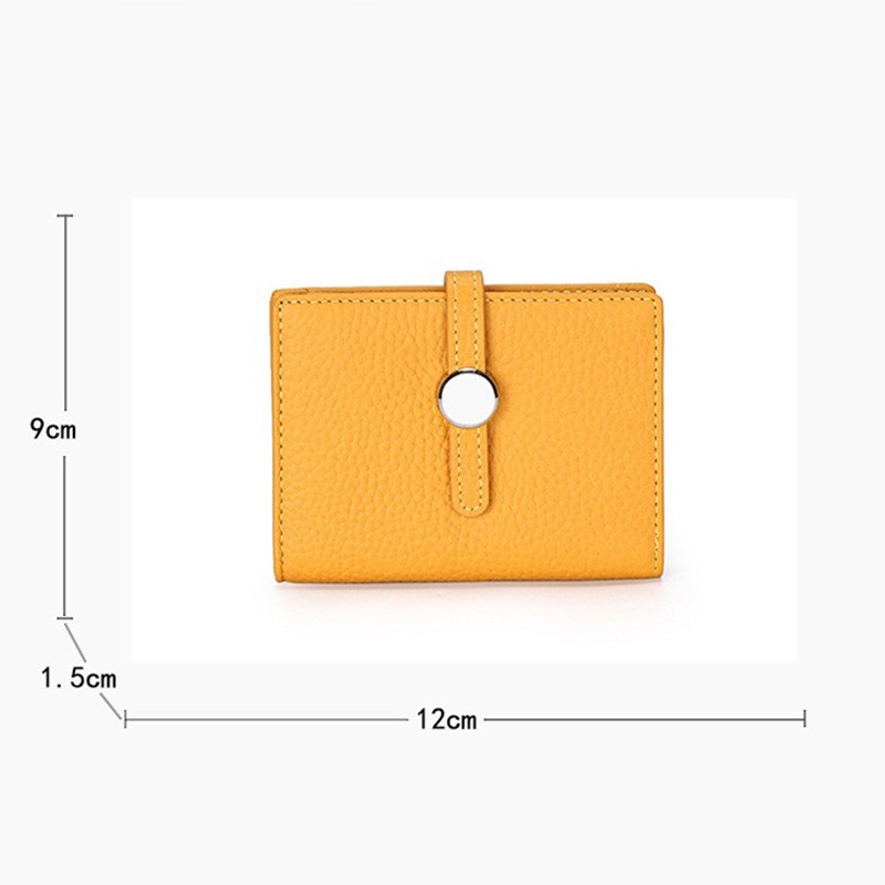 Женский кожаный кошелек Annie желтый - 7 фото