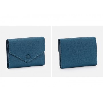 Жіночий шкіряний гаманець Ellie синій фото