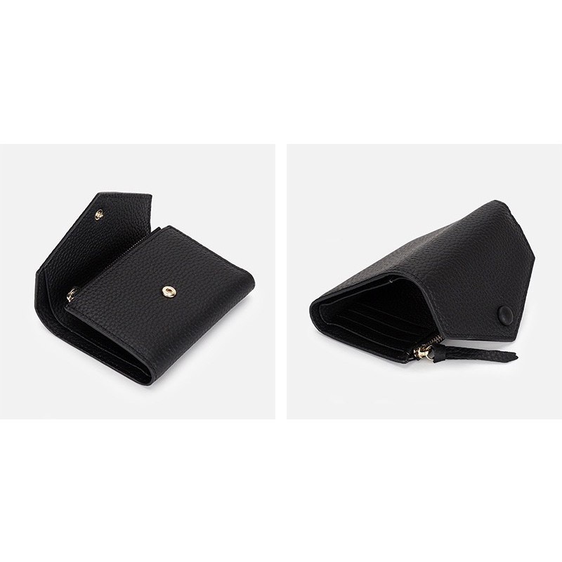 Женский кожаный кошелек Ellie черный - 7 фото