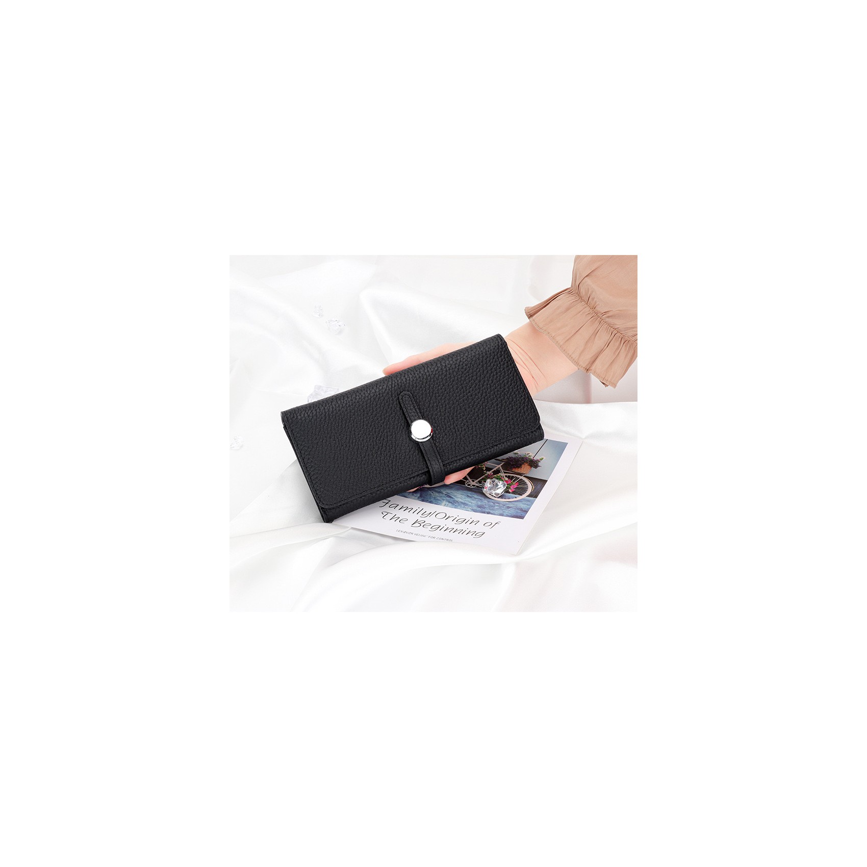 Женский кожаный кошелек Vicki черный