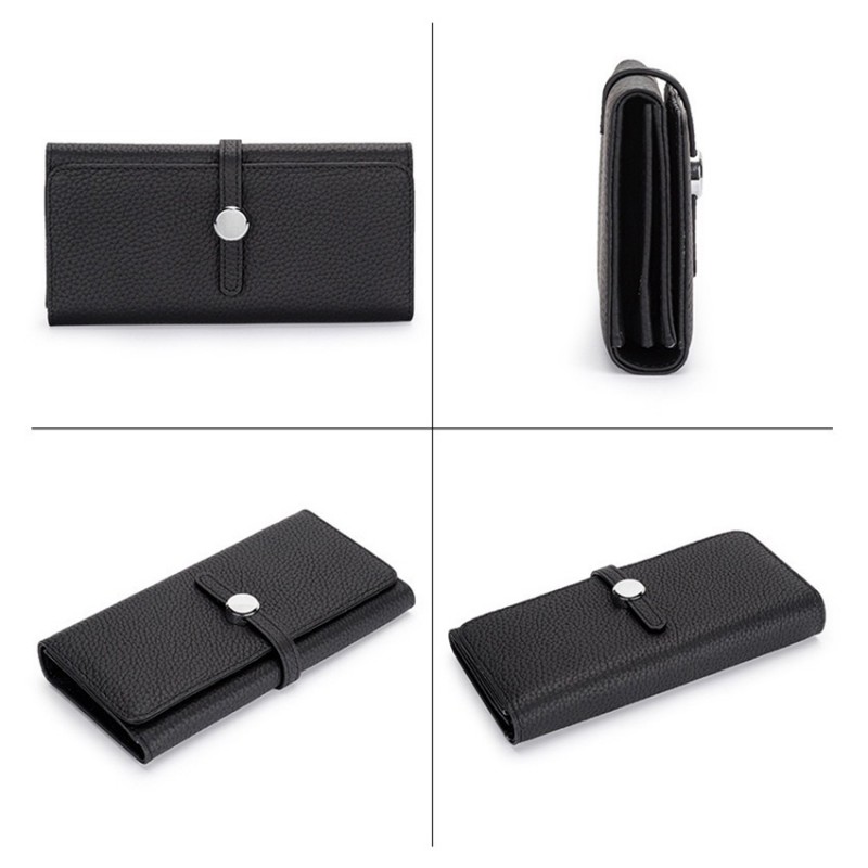 Жіночий шкіряний гаманець Vicki чорний - 2 фото