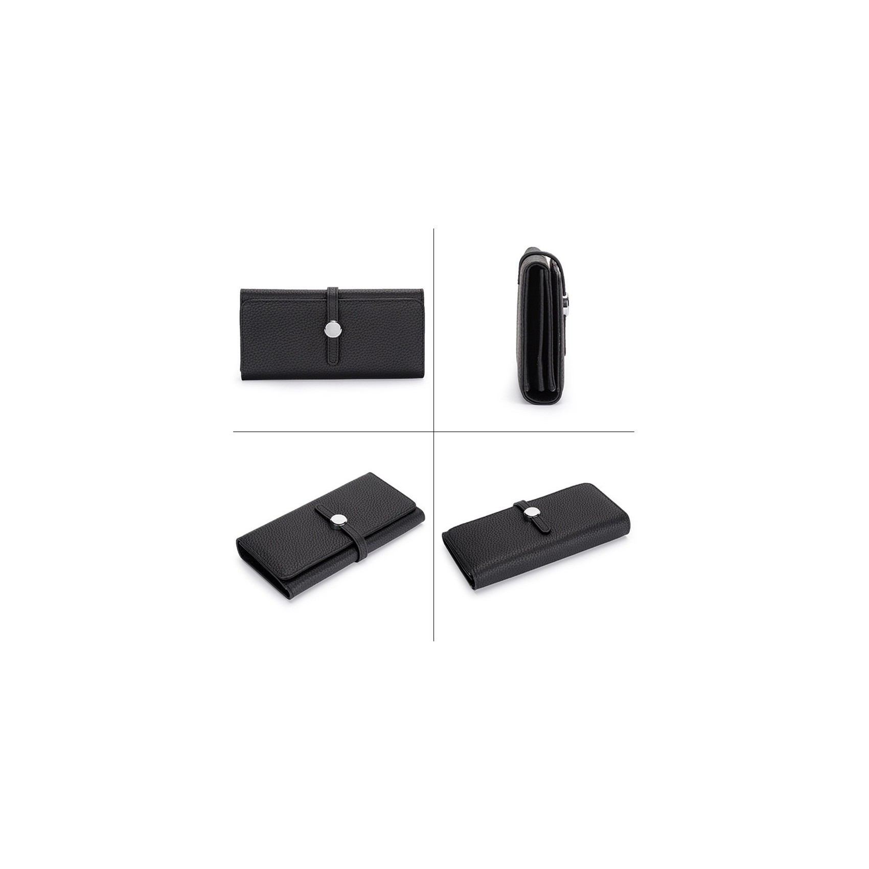 Женский кожаный кошелек Vicki черный