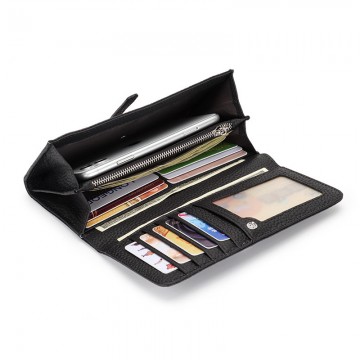 Жіночий шкіряний гаманець Vicki чорний фото