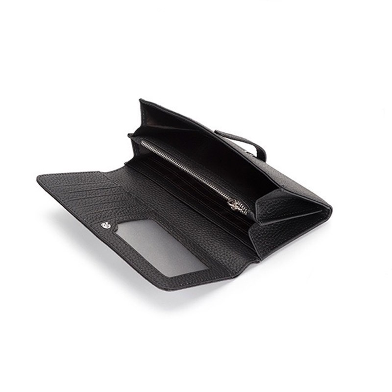 Жіночий шкіряний гаманець Vicki чорний - 4 фото