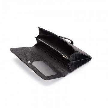 Женский кожаный кошелек Vicki черный фото